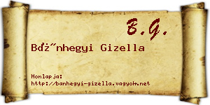 Bánhegyi Gizella névjegykártya