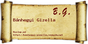 Bánhegyi Gizella névjegykártya