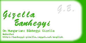 gizella banhegyi business card